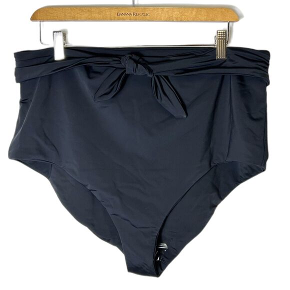Mara Hoffman Jay NWT Black High Waist Tie-Front Bikini Bottoms Size 3X - Picture 3 of 13